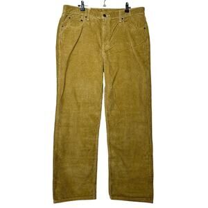Levi's Low Pro Corduroy Pants Relaxed Golden Tan Brown Retro Size 30x30 NWT